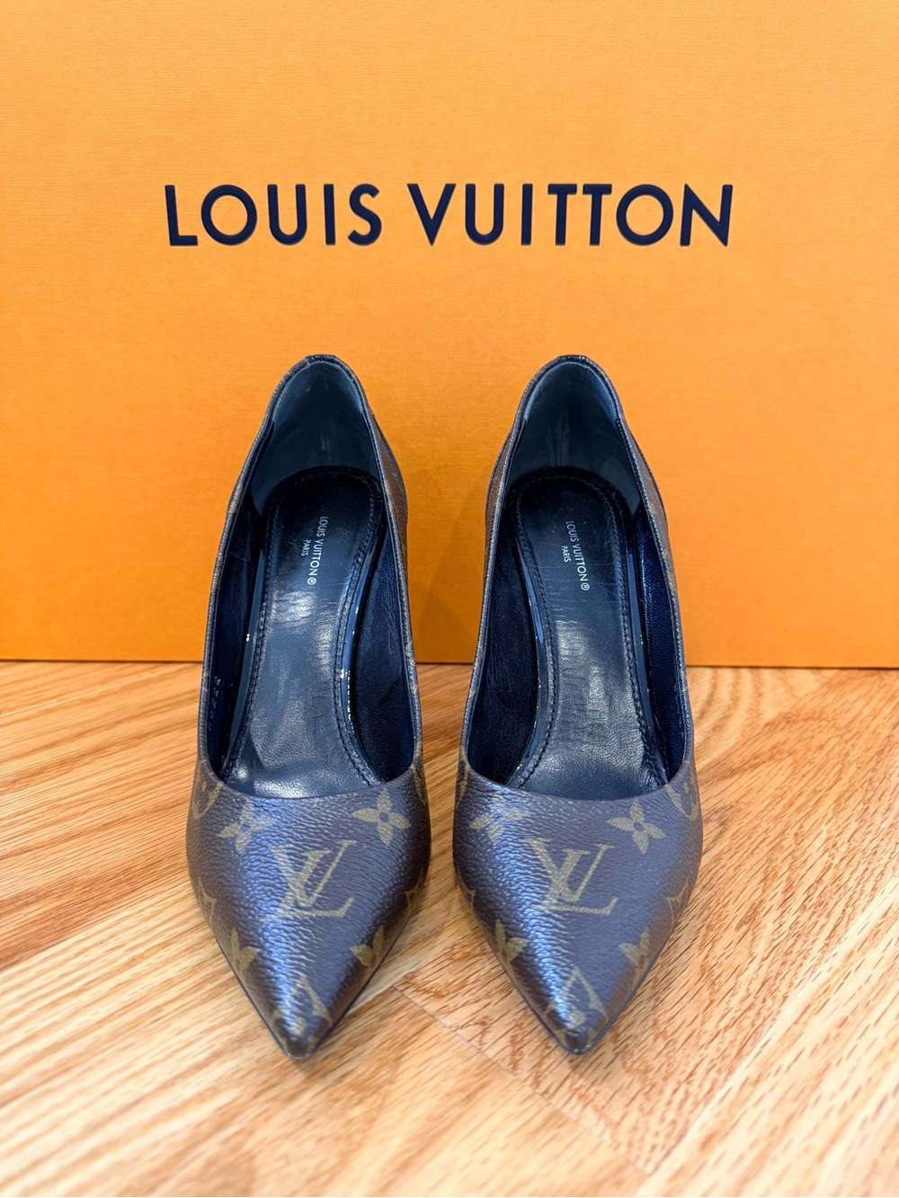 Louis Vuitton Cherie Monogram Brown Pointed Toe Stiletto Pumps - Picture 8 of 16